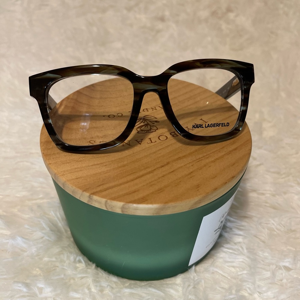 Women’s Karl Lagerfeld Glasses - Striped Green - Picture 3 of 7